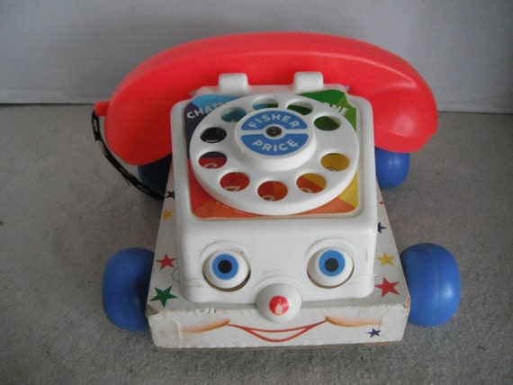 1980s Fisher Price pull-along telephone toy