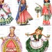 DOLLS of Many COUNTRIES Vintage Illustrations Digital Collage