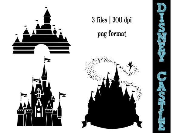 Download Items similar to Disney Princess Castle Silhouettes ...