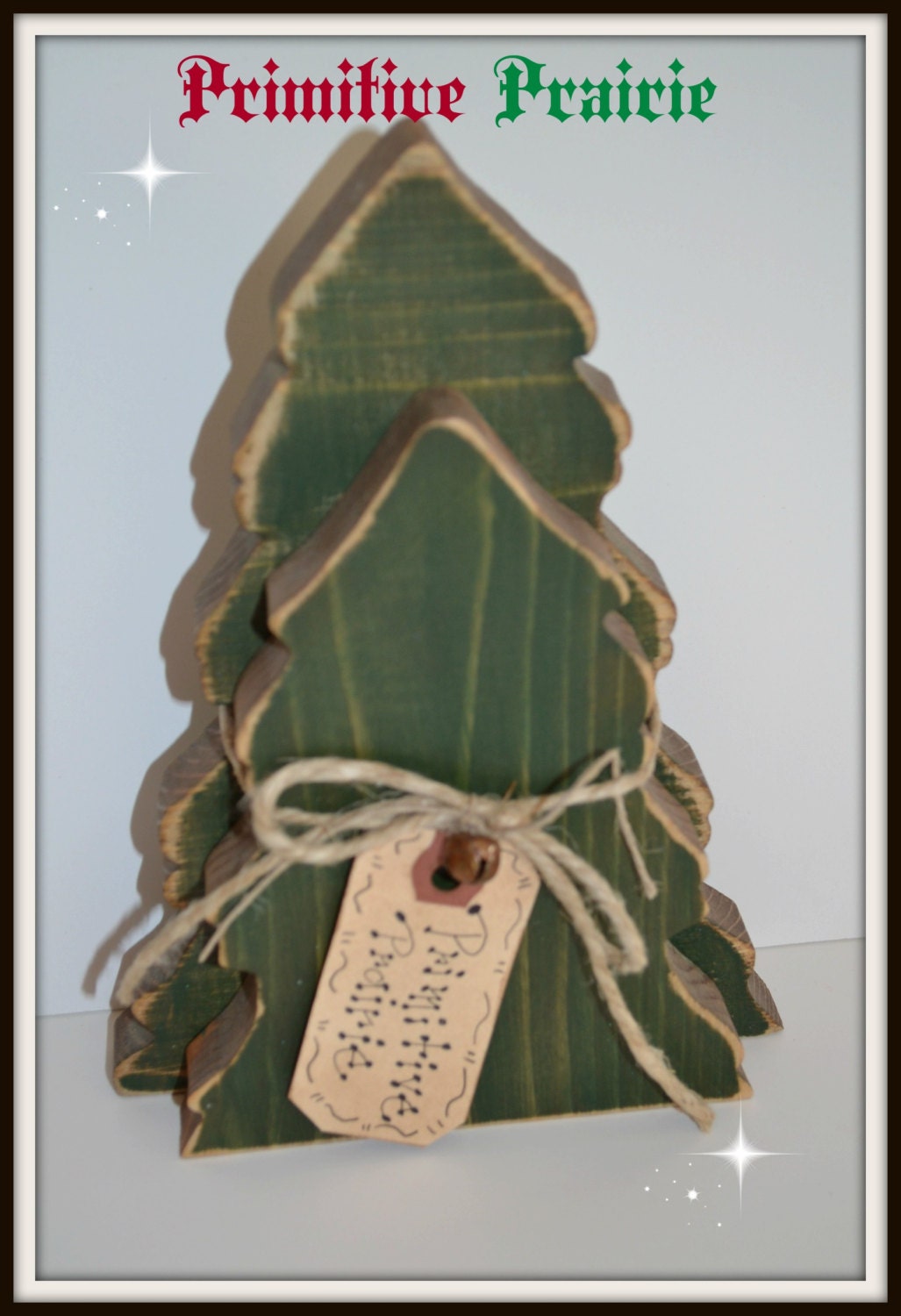 Primitive Christmas tree wooden primitive Christmas tree