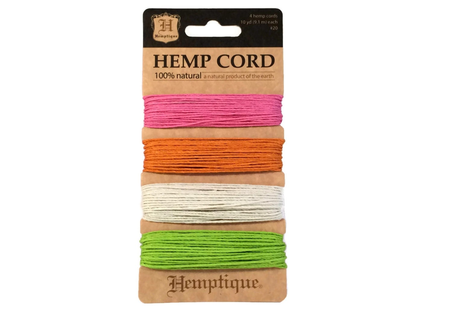 Hemp Cord 4 Color Set Sizzle 1mm Macrame Hemp Twine