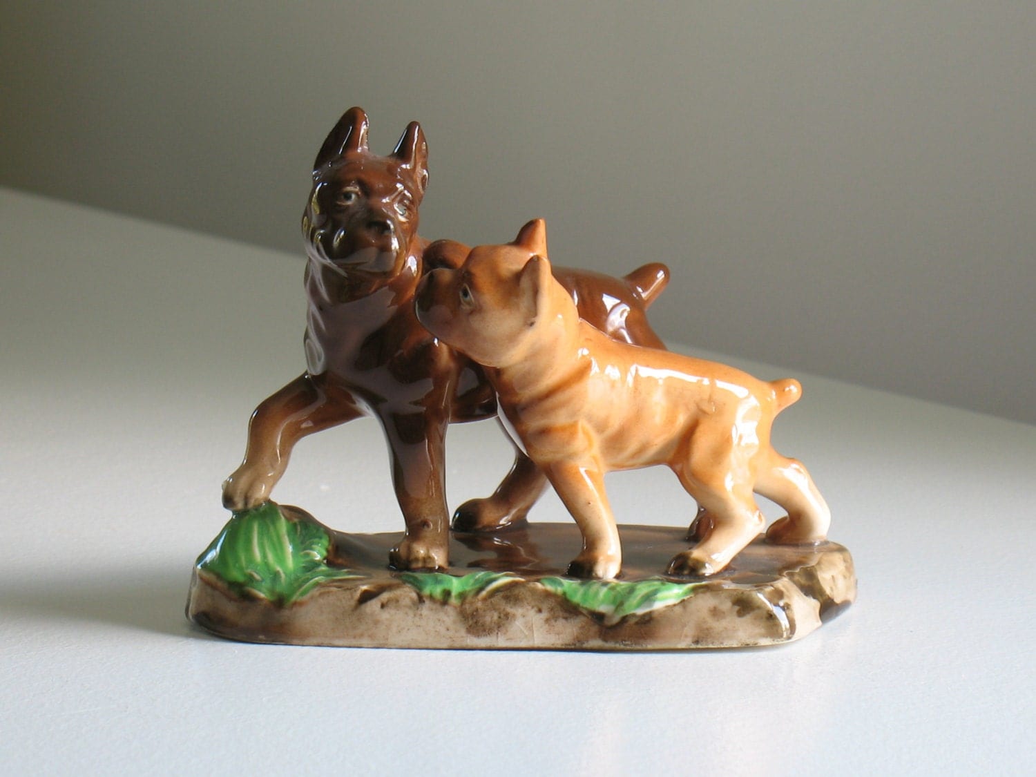 vintage boxer dog figurine