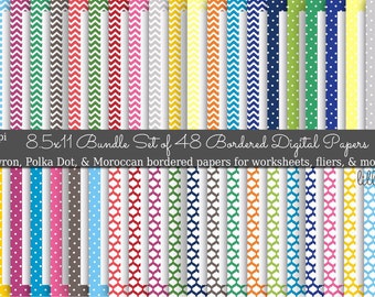 printable paper pack of 5 border paper85x11 jpg format to