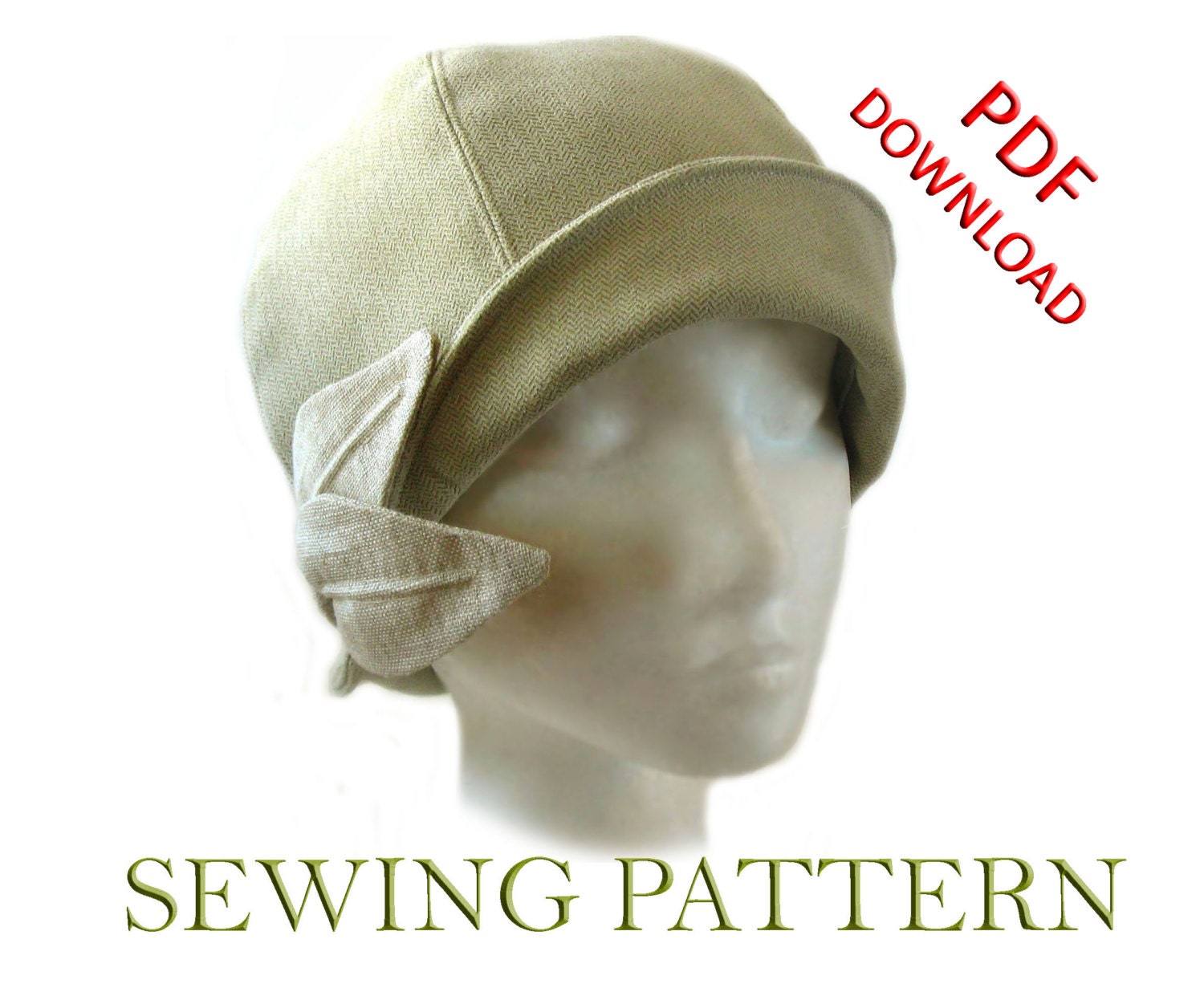 SEWING PATTERN Grace 1920s Cloche Hat for by ElsewhenMillinery