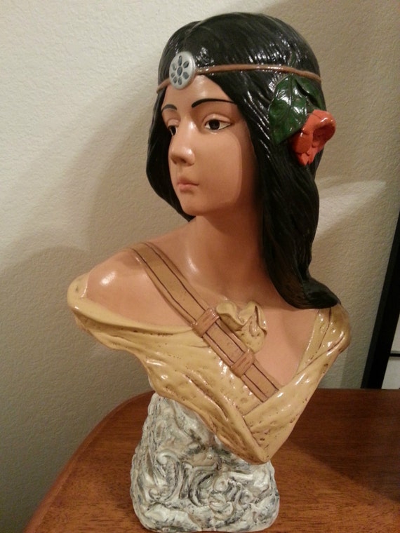 Ceramic Statue of Indian Woman 18 Inches Tall