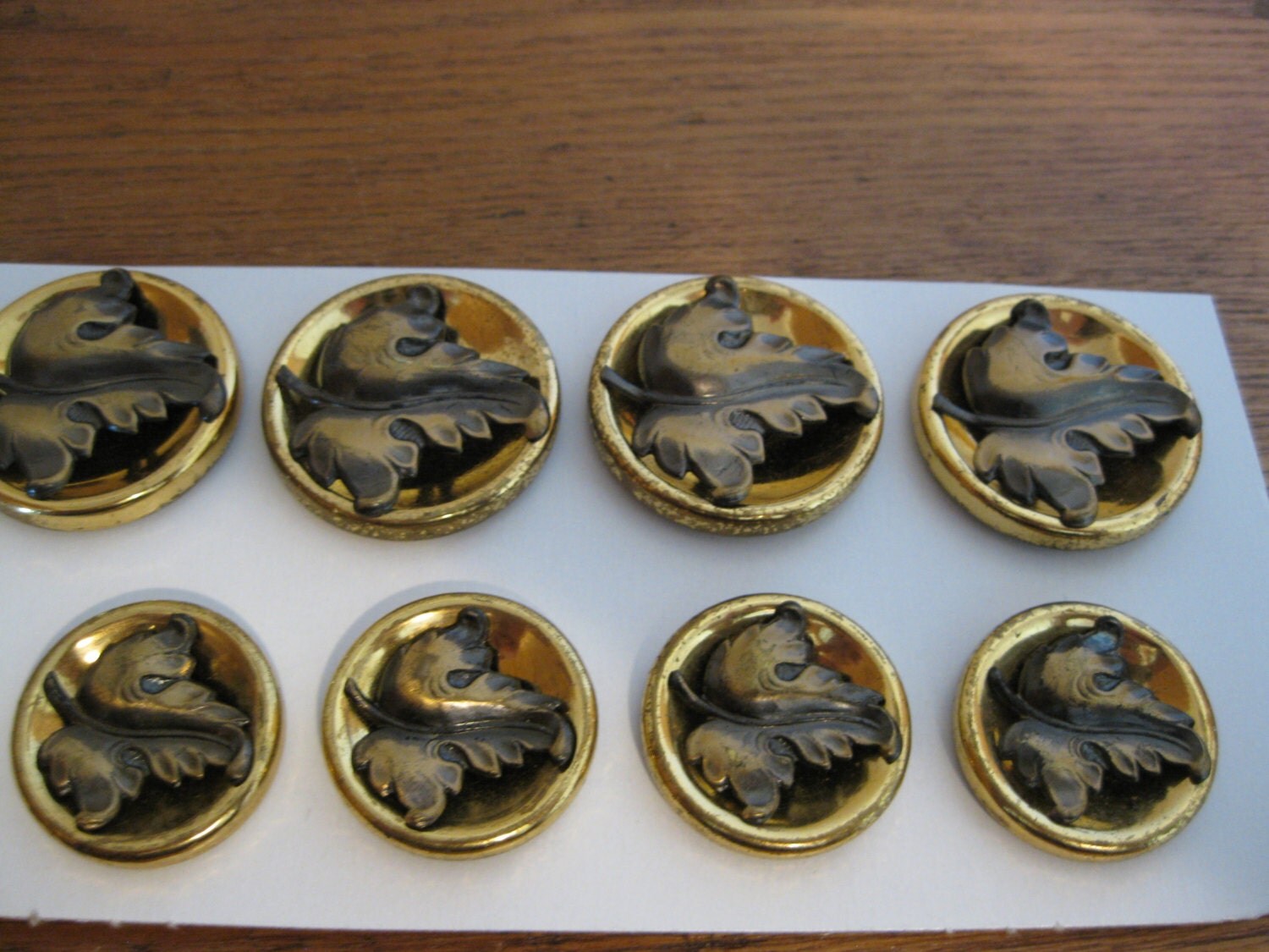 Vintage Sewing Collectible Metal Buttons Set by StitchesAndRibbons