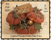 The Prim Patch Lighted Pumpkin Patch Table Piece Fall Primitive ePattern