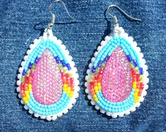 beaded native earrings american