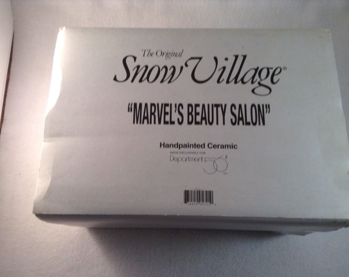 Dept 56 Snow Village Marvel's Beauty Hair Salon 5470-4 RETIRED Vintage