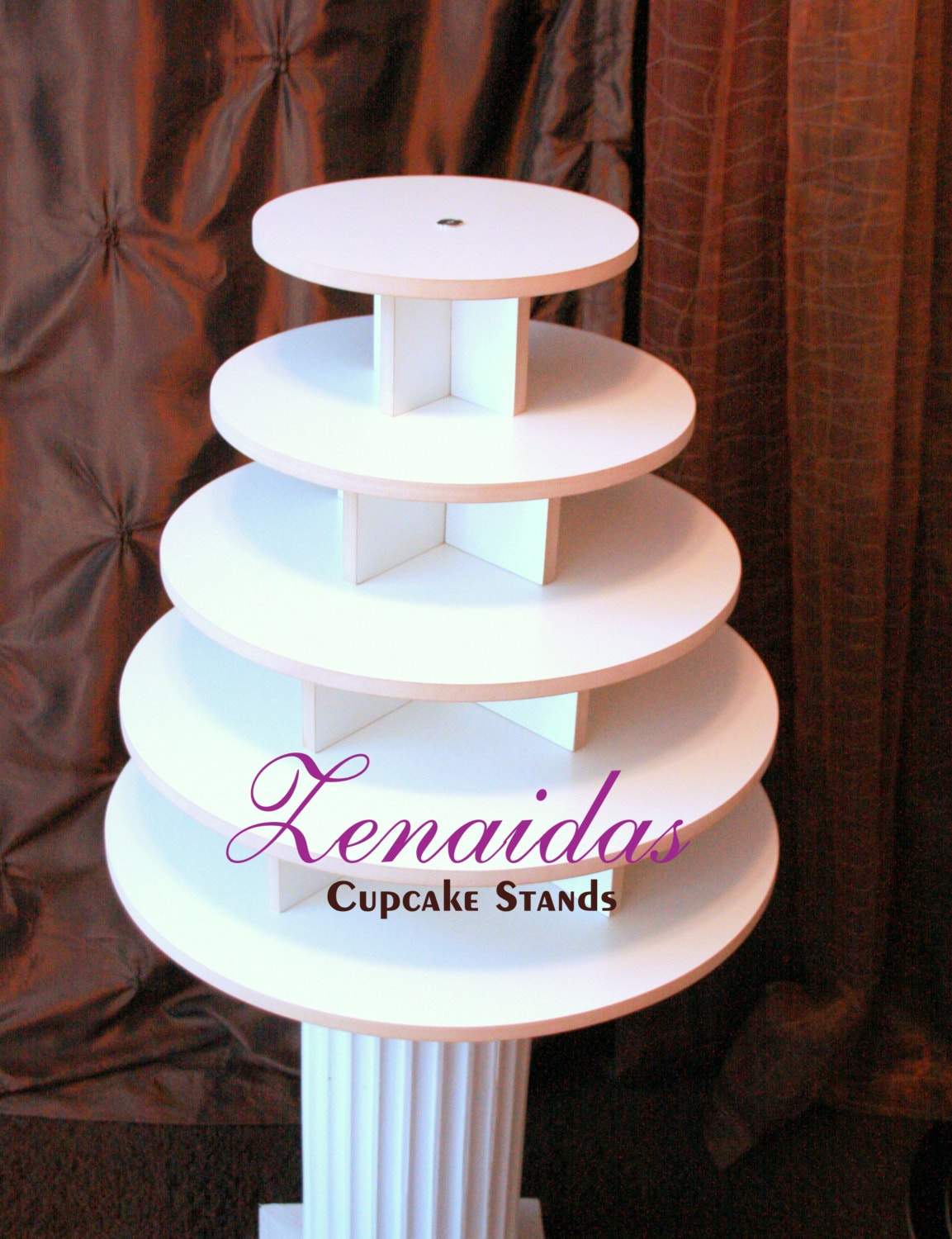 Cupcake Stand 5 Tier Round White Melamine Cupcake Tower