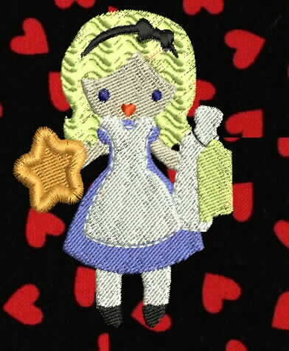 Alice In Wonderland Quilt Blocks Machine Embroidery Design