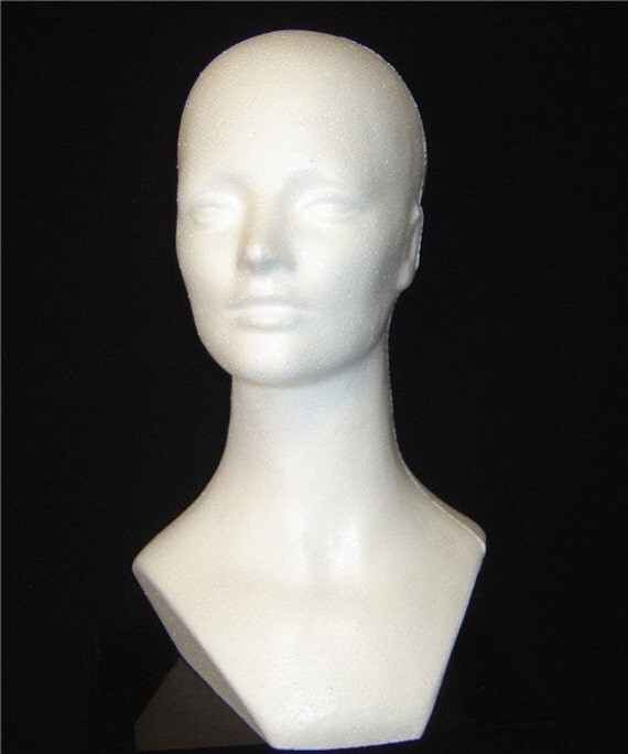 TWO 2 6176W 15H White MANNEQUIN Head FormsUnisex by