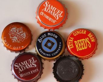 Beer Bottle Caps for Jewelry, Magnets, or Other Crafts, Sets of 5