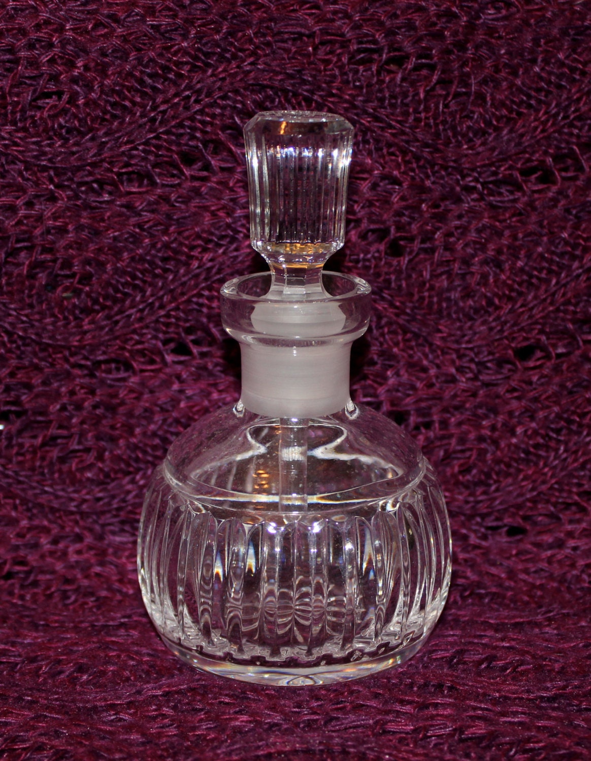 Gorgeous 1980's Waterford Crystal Perfume Bottle by BaciVintage