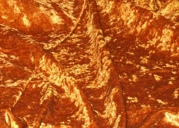 Burnt Orange Crushed Panne Velvet