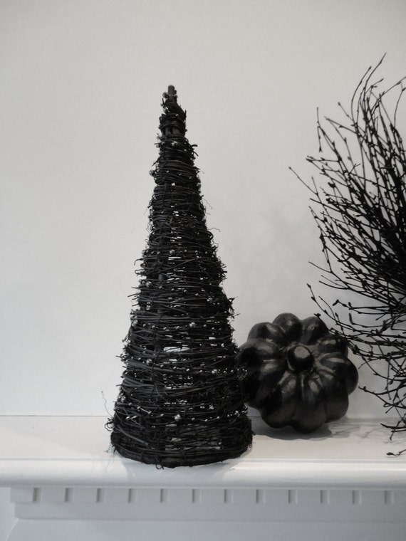 Halloween Black Grapevine Tree--Halloween Decor--Grapevine Tree--Spooky Chic Halloween Decor--Spooky Halloween Tree