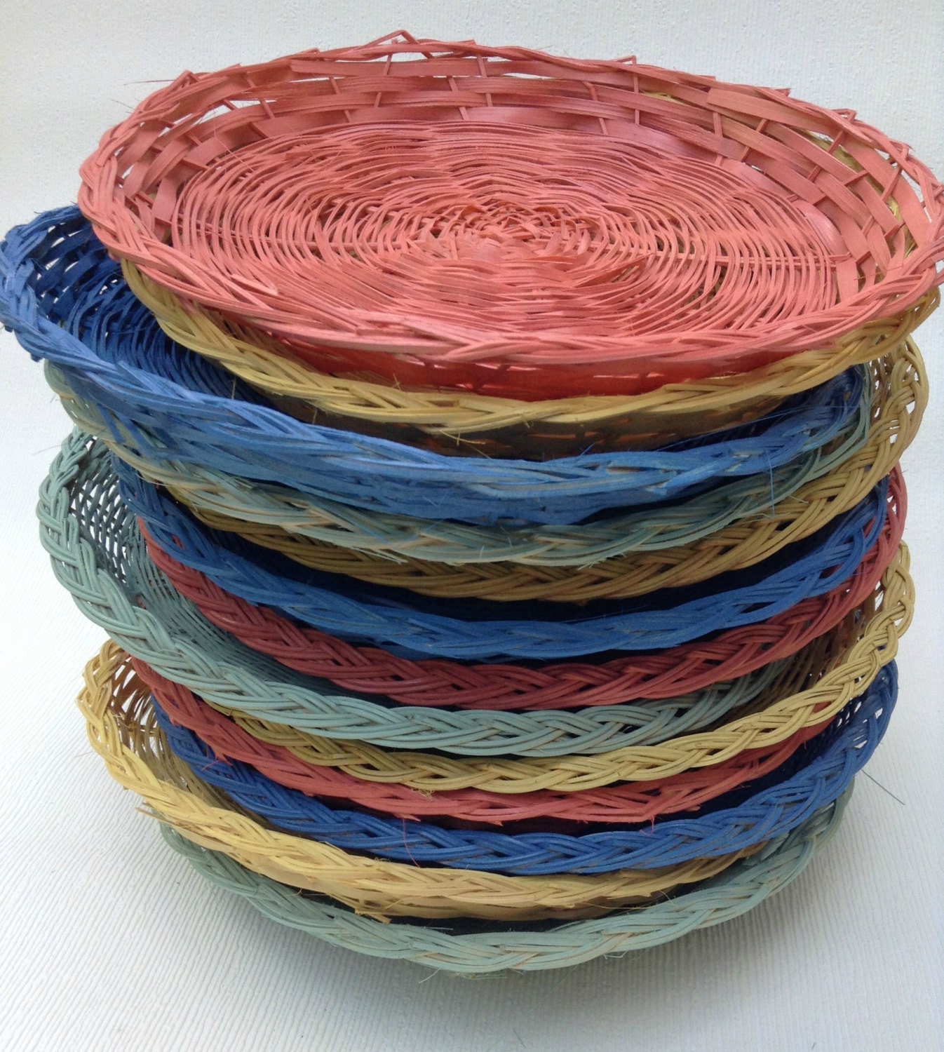 Reserved Listing 32 Wicker Paper Plate Holders by 4onemore