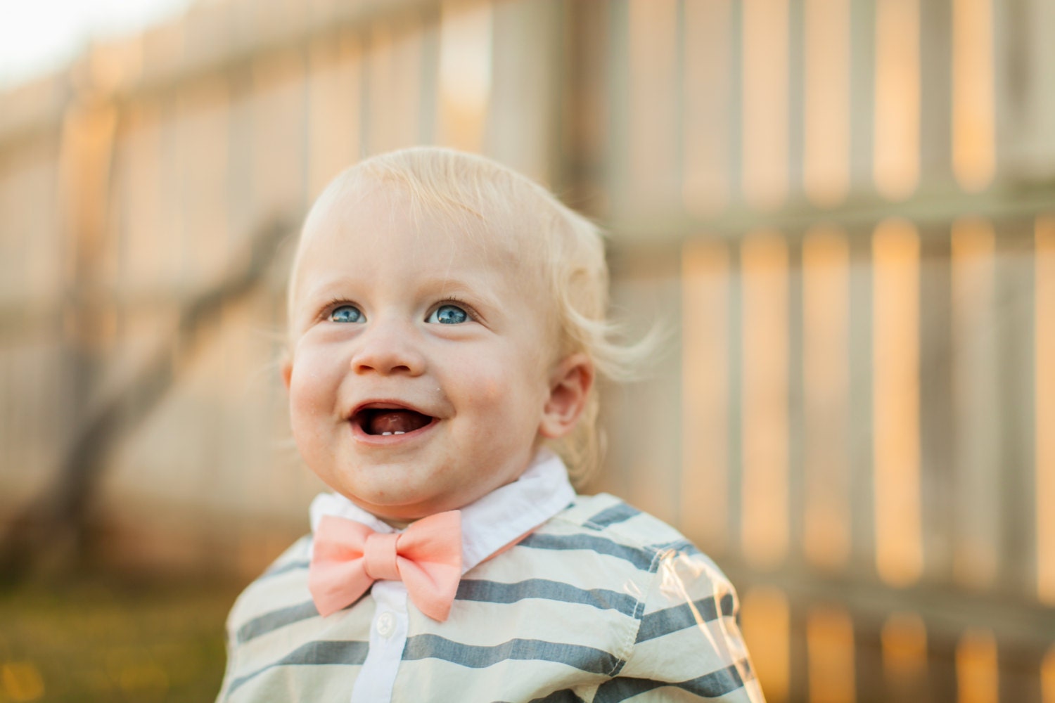 The Hudson // Peach Baby Bow Tie // Baby Bowtie // Newborn
