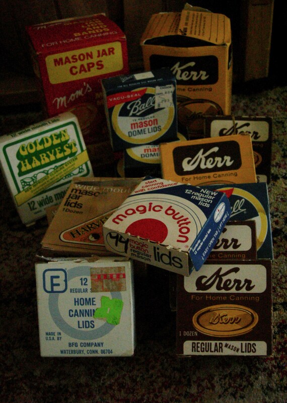 Instant Collection Stock up Vintage Canning Jar Lids Rims Ball