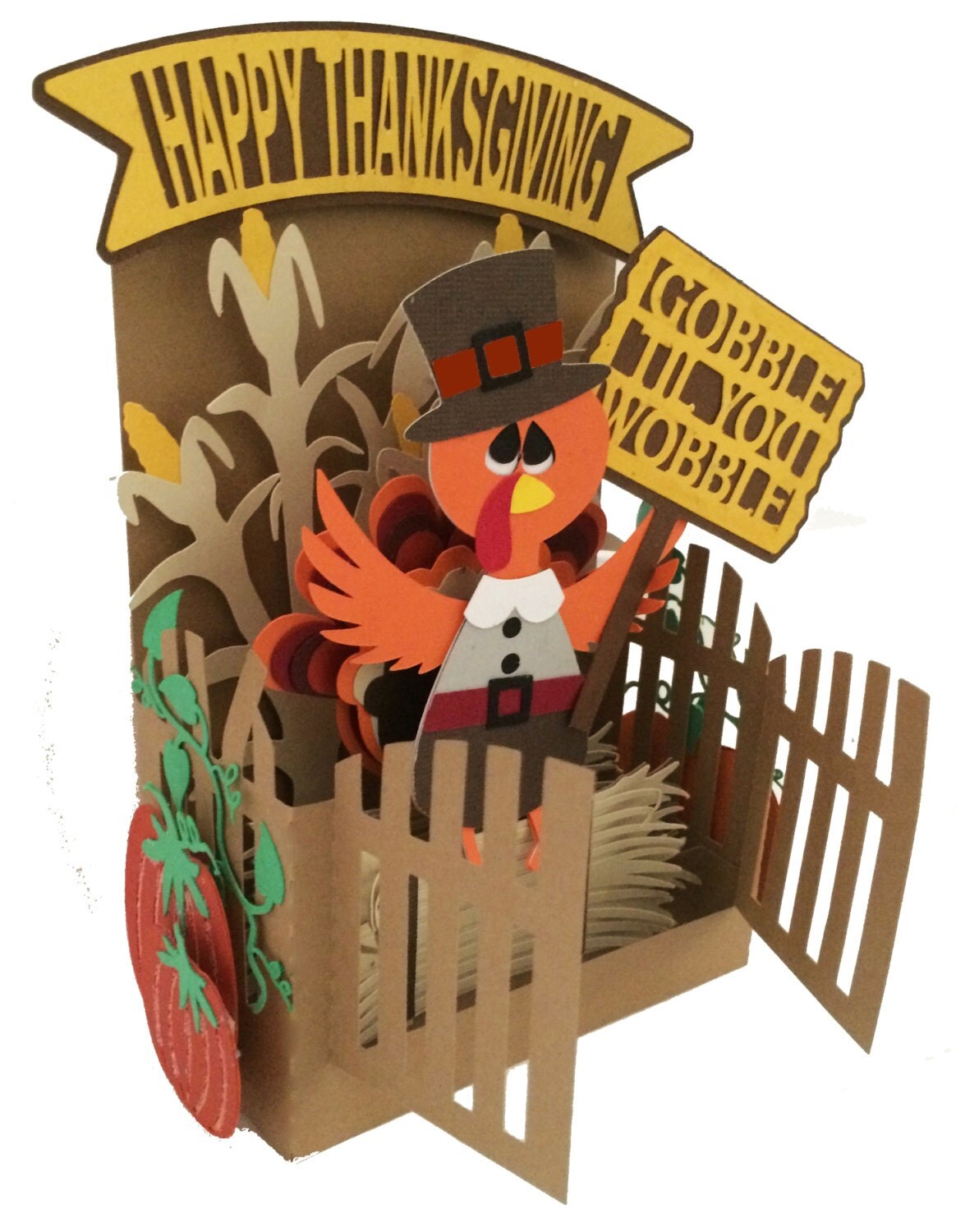 Download Thanksgiving Fall Card In A Box 3D SVG from MyCasualWhimsy on Etsy Studio