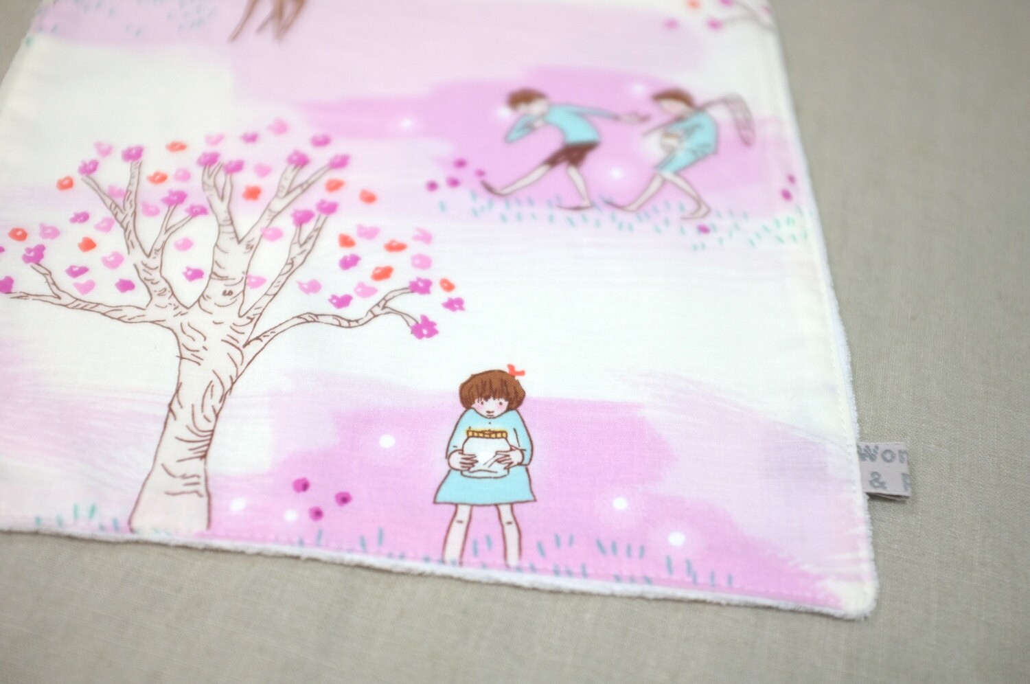 wash or burp cloth / organic cotton and bamboo towelling