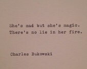 Charles Bukowski Typewriter Quote