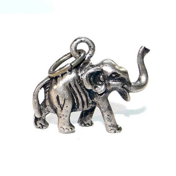 Items similar to Sterling Good Luck Elephant Charm Vintage by Beau on Etsy