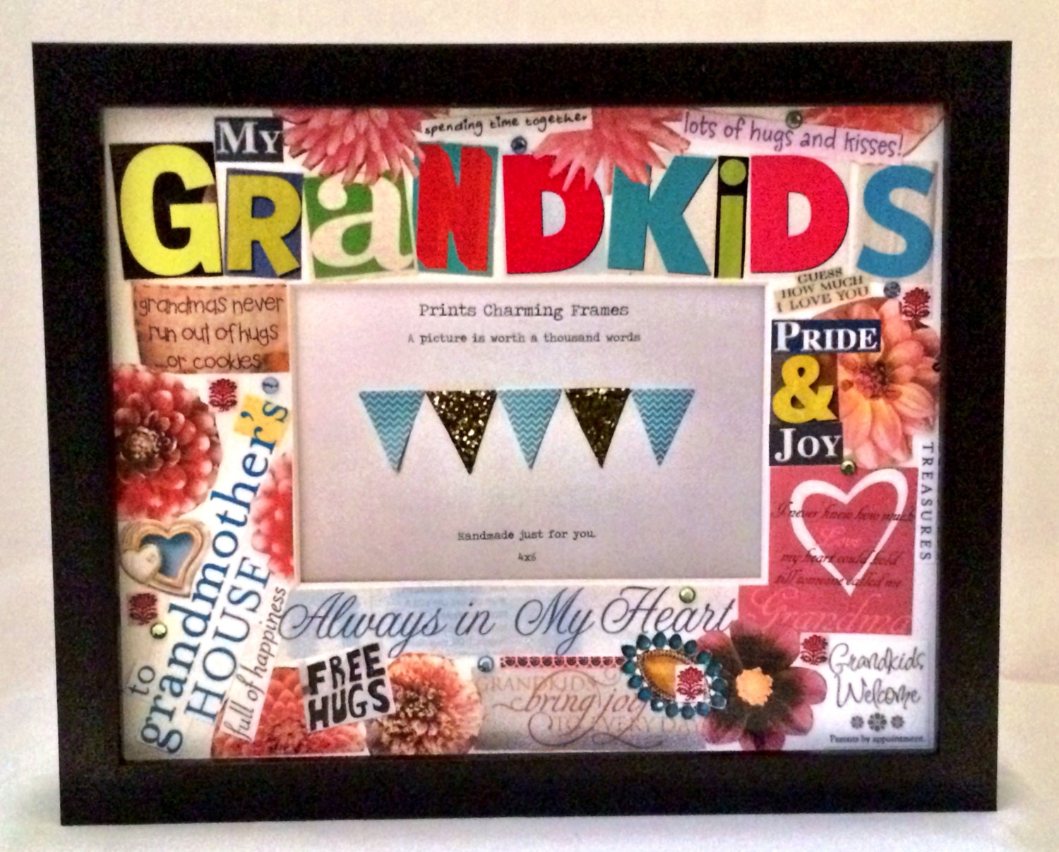 Grandkids Collage Picture Frame by PrintsCharmingFrames on Etsy