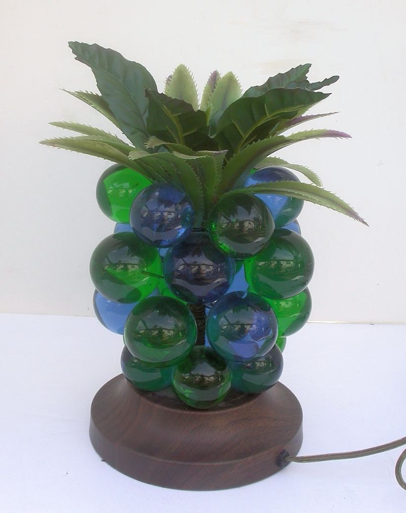 Vintage Lucite Pineapple Grape Cluster Lamp Mid by BonniesBooty