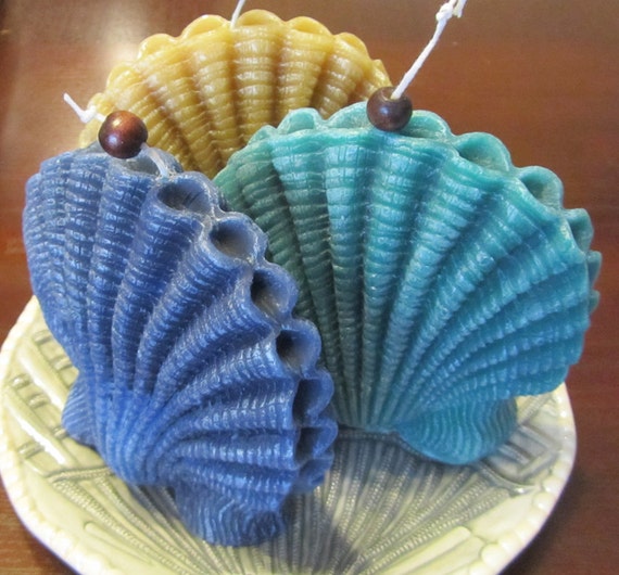 Items similar to Seashell Shaped Scented Candles OCEAN MIST SCENTED on Etsy