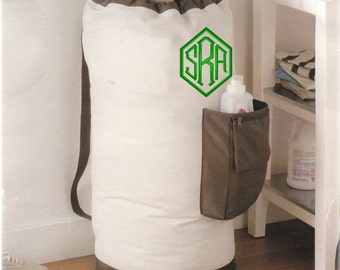 Graduation Gift, Large Personalized Laundry Bag With Pocket - Dorm Laundry Bag - Monogrammed Laundry Bag - Laundry Basket