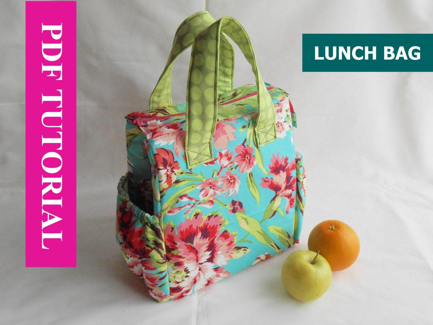 Insulated Lunch Bag PDF Sewing Tutorial Lunch Bag by DesignBlanche