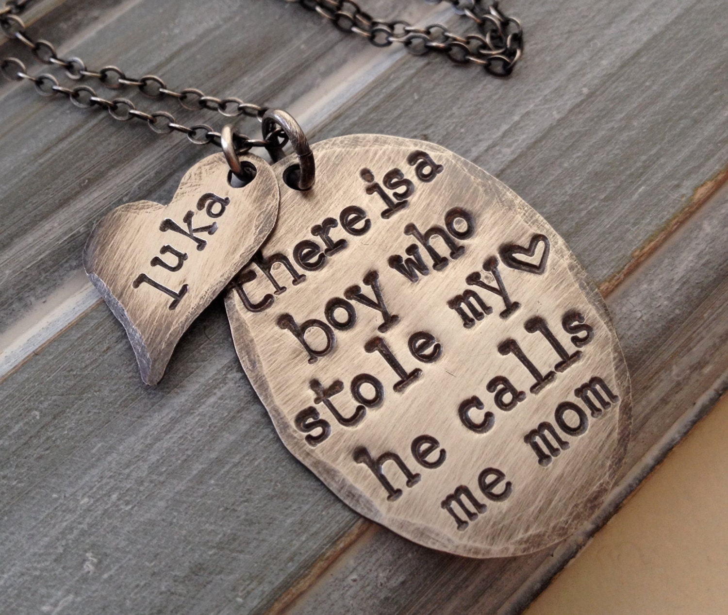 Mothers necklace Personalized necklace Silver necklace