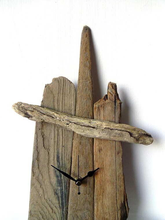 Driftwood Clock Wall Beach Clock Recycled Wood Natural