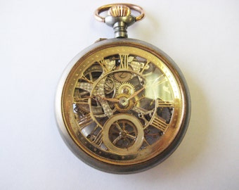 Spectacular Rare 1800's Skeleton Pocket Watch