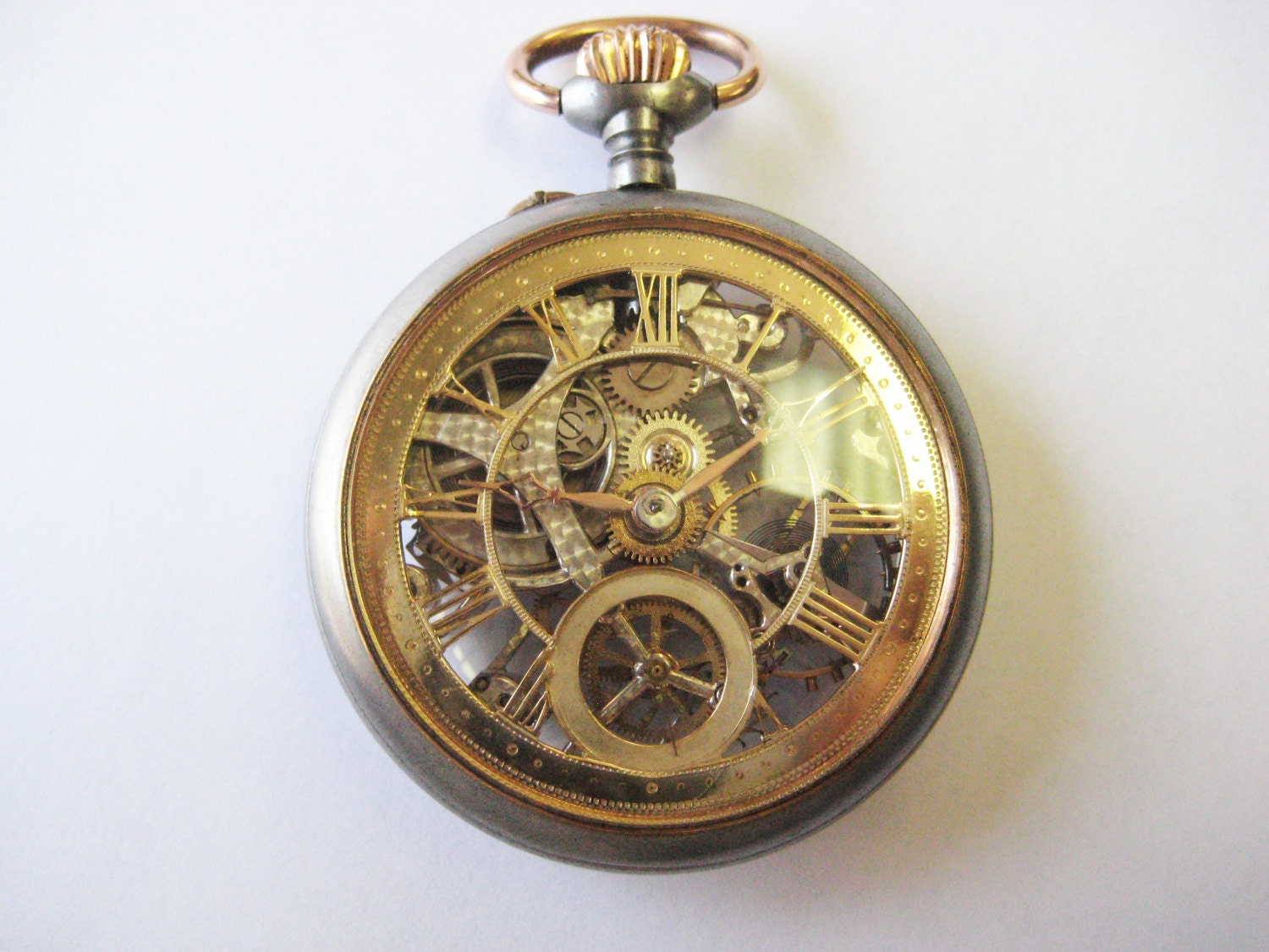 Spectacular Rare 1800's Skeleton Pocket Watch