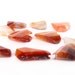 16" Faceted red Agate quartz slab slice pendant beads gemstone organic shape - full strand