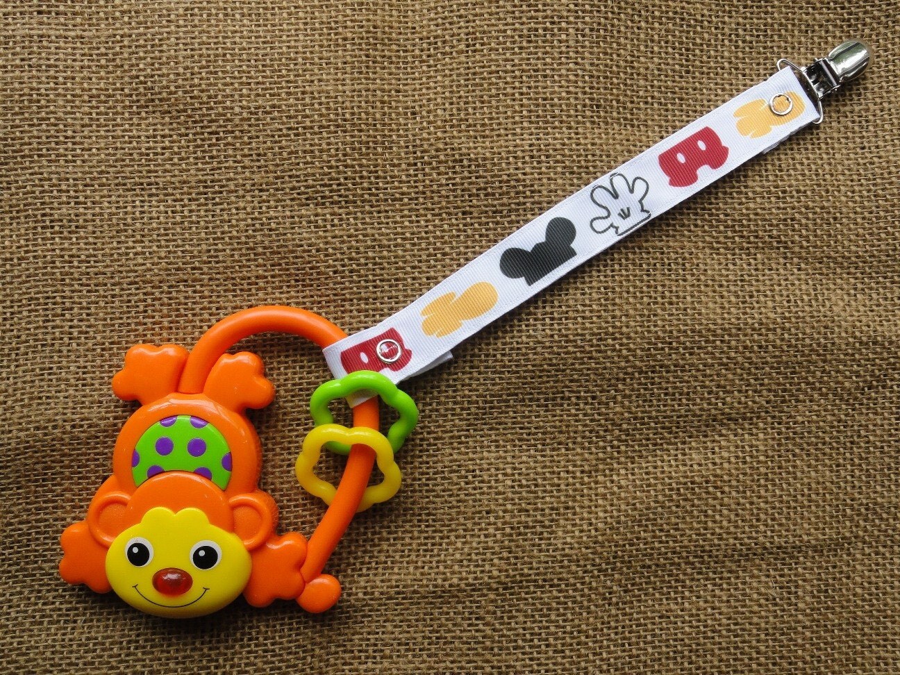 Mickey Mouse Clubhouse Pacifier Clip by twinpeasinapod on Etsy