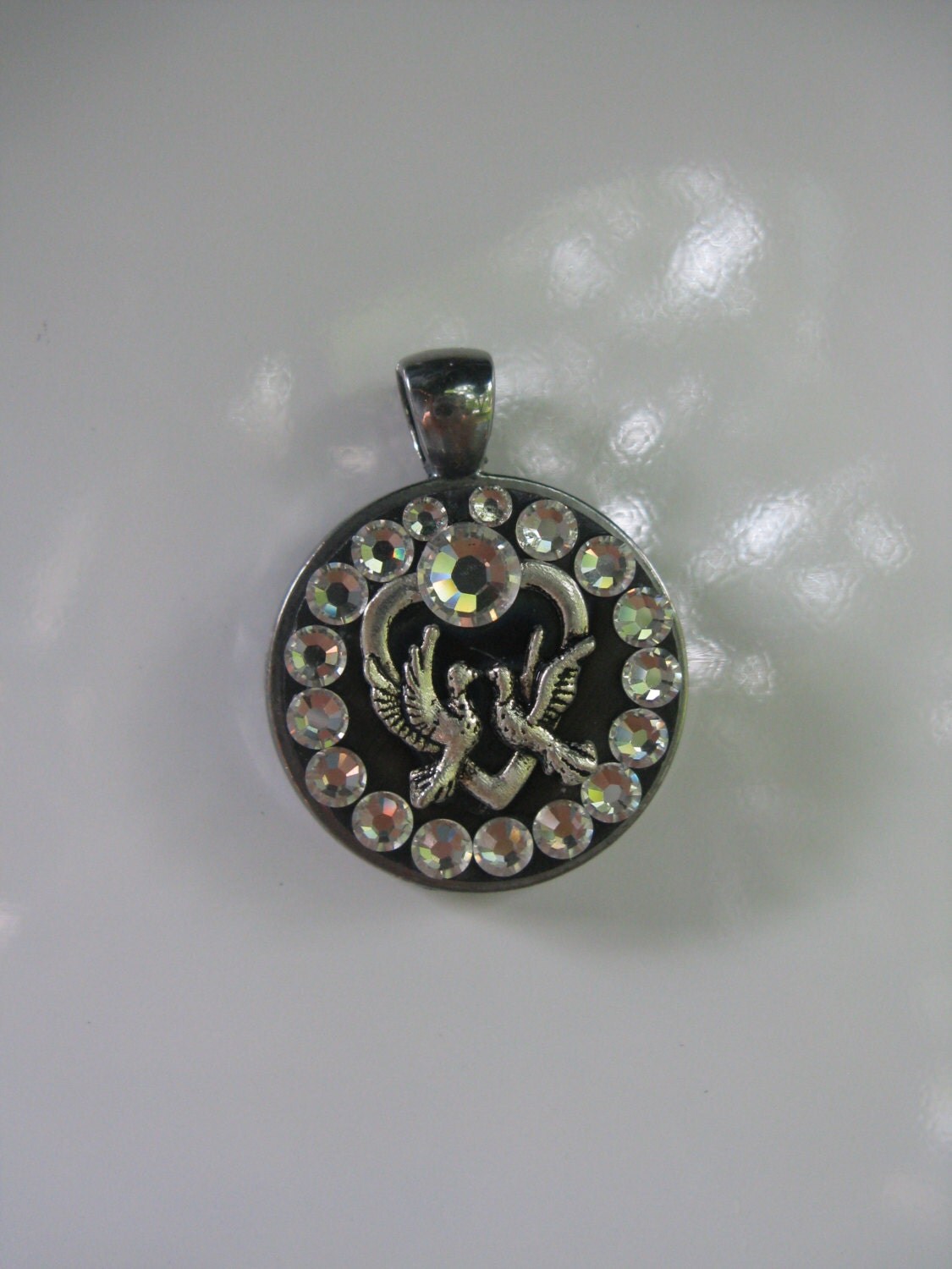 Swarovski Golf Ball Marker on Pendant or Fob by Loveywear