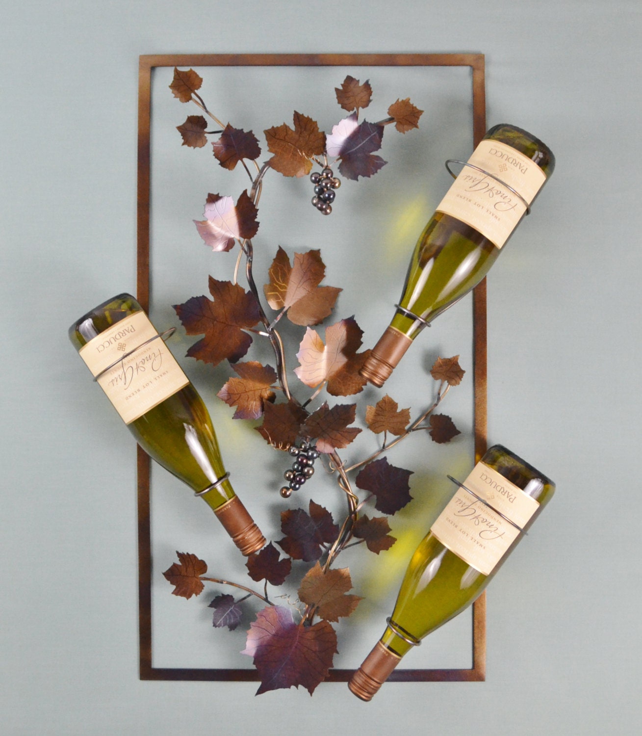 Wine Rack Bottle Holder Grapevine Decorative Functional Wall