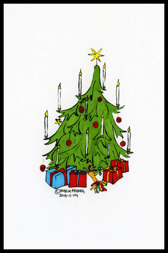 items similar to christmas tree illustration illustrated items similar to christmas tree illustration illustrated