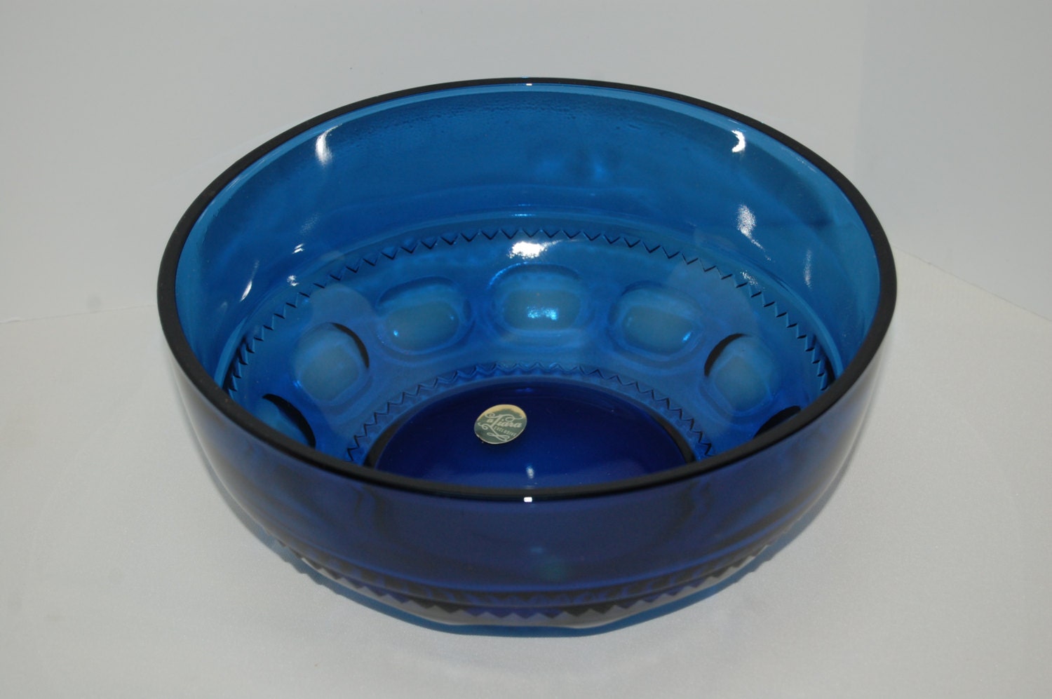 Vintage Serving Bowl Cobalt Crown Imperial Blue Tiara