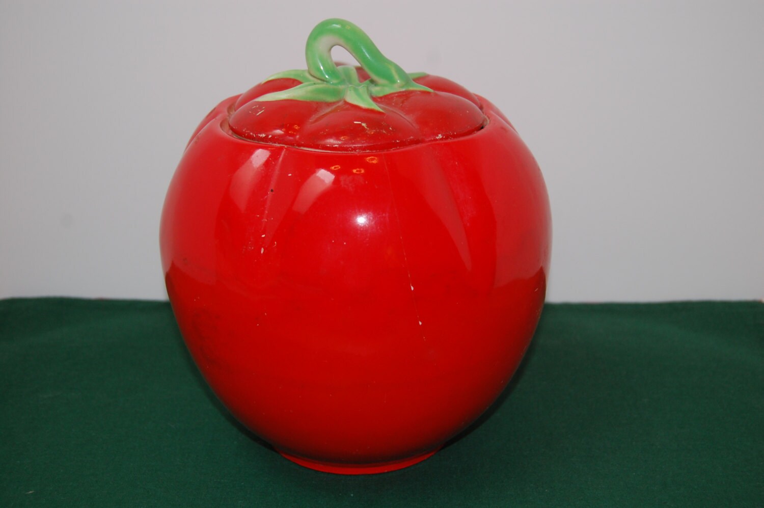 Collectible Vintage Tomato Cookie Jar Pantry by BonnyCollections