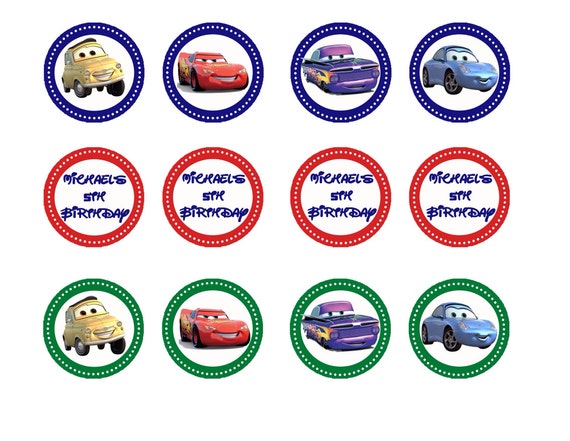 Disney Cars Cupcake Toppers