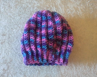 Items similar to Custom Crochet Stripe Multi Color Baby Beanie Hat You ...