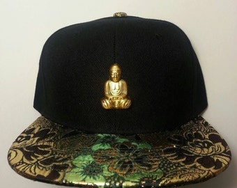 Gold Buddha Floral Snapback