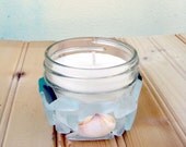 4 oz Soy candle Beach Glass Mason Jar