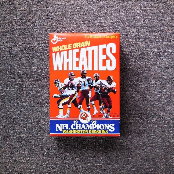 Wheaties Box 1992 NFL Champions Washington Redskins by GlorysGoods