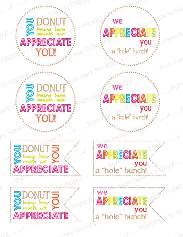 Donut Holes-Teacher gifts teacher appreciation by PartyTimeDesign