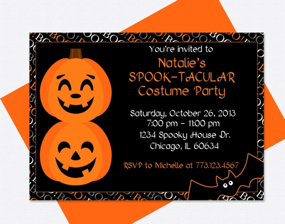 Spooktacular Halloween Invitation Editable by MyDIYDesigns
